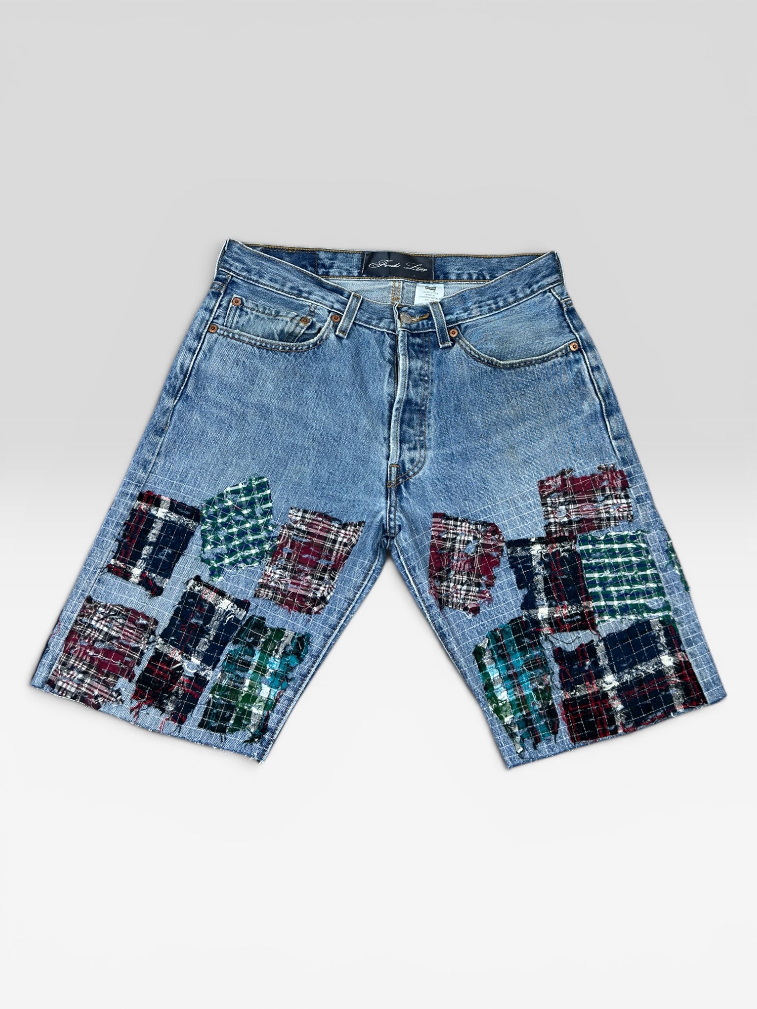 1of1 distressed boro shorts