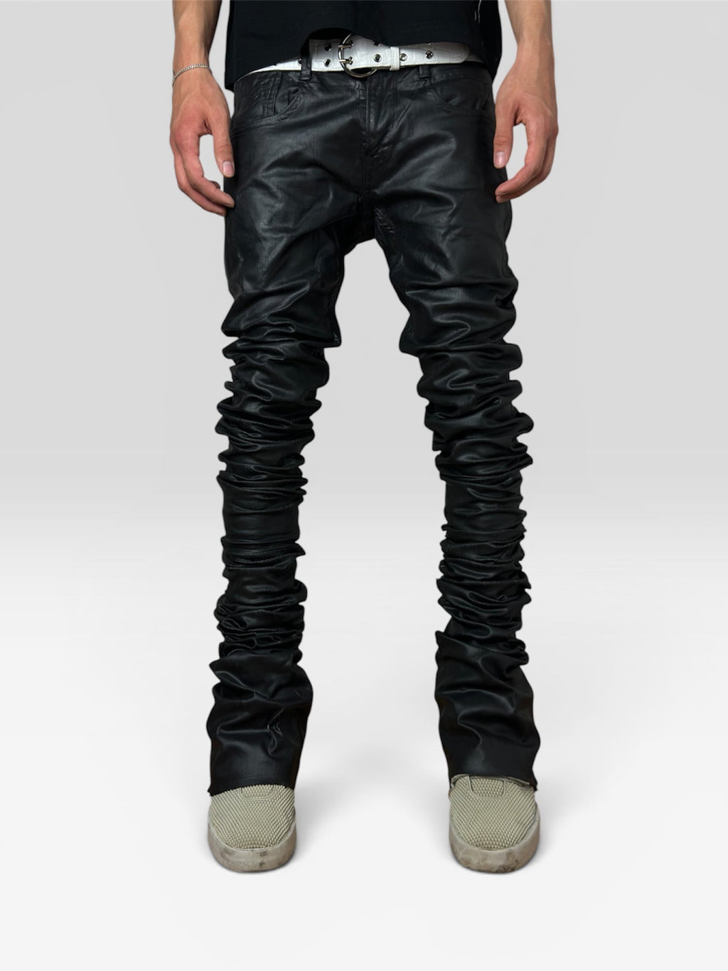 sample double waxed black jeans