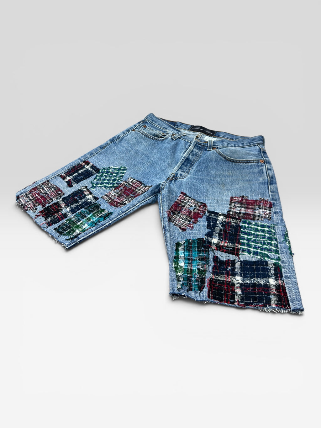 1of1 distressed boro shorts