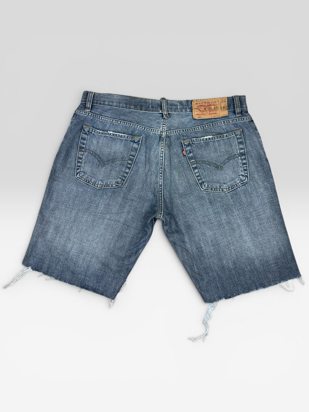 1of1 distressed denim shorts