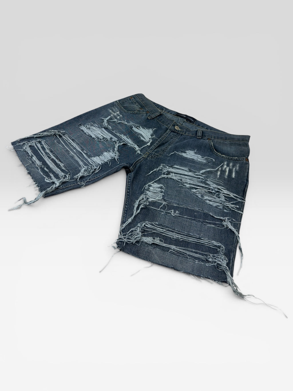 1of1 distressed denim shorts