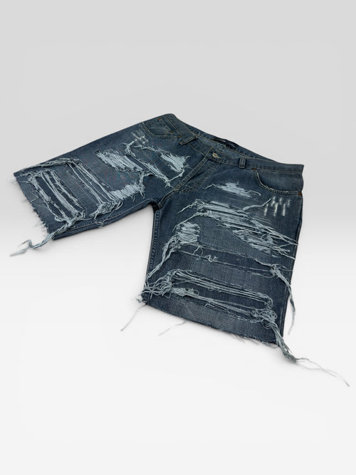 1of1 distressed denim shorts