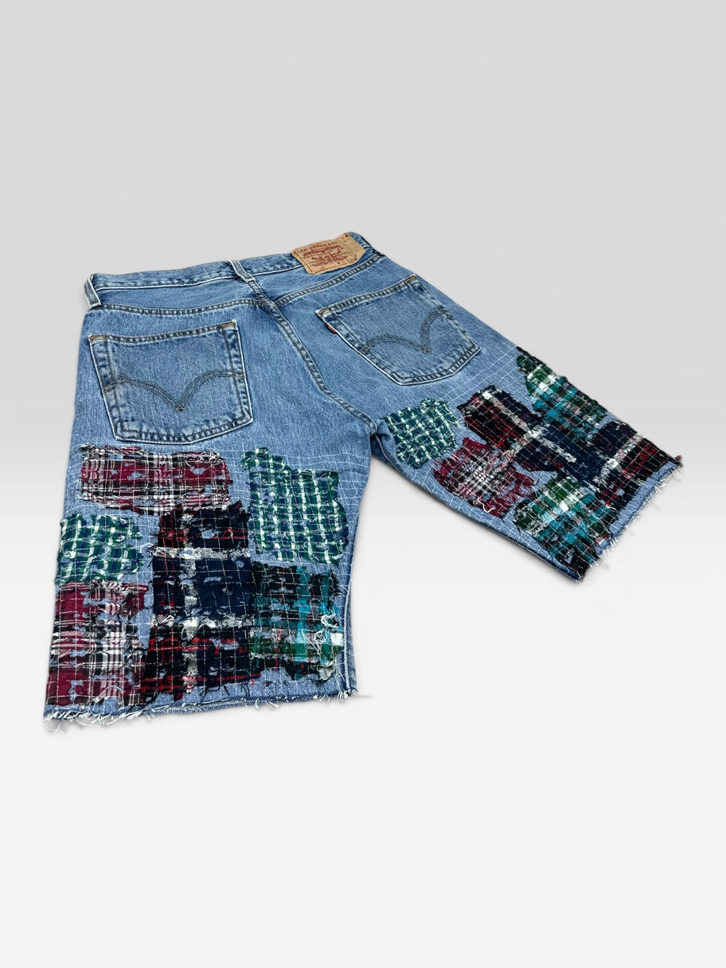 1of1 distressed boro shorts