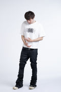 may*ach tripple logo white tee