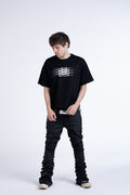 may*ach tripple logo black tee