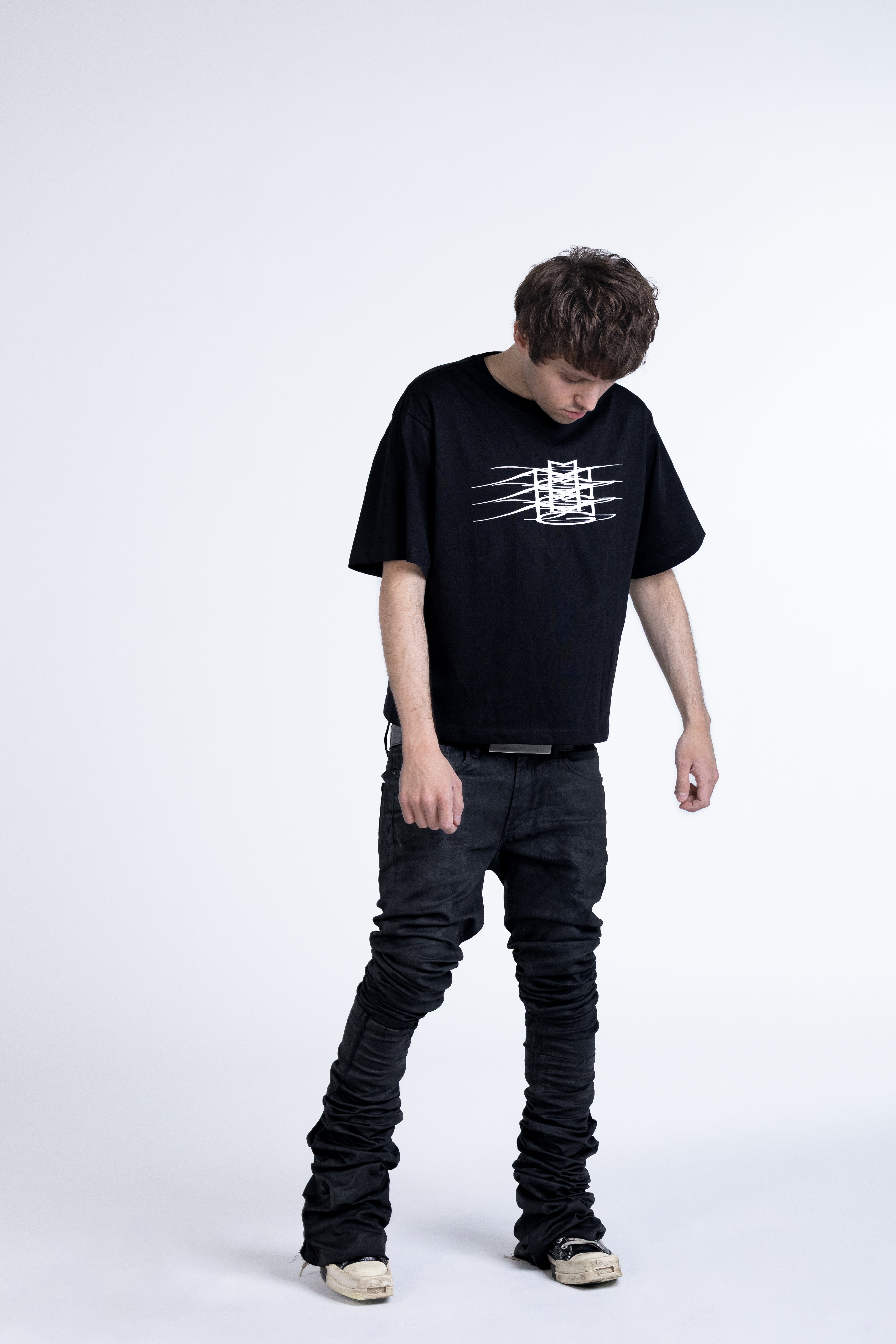 may*ach tripple logo black tee