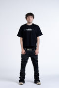 may*ach logo black tee